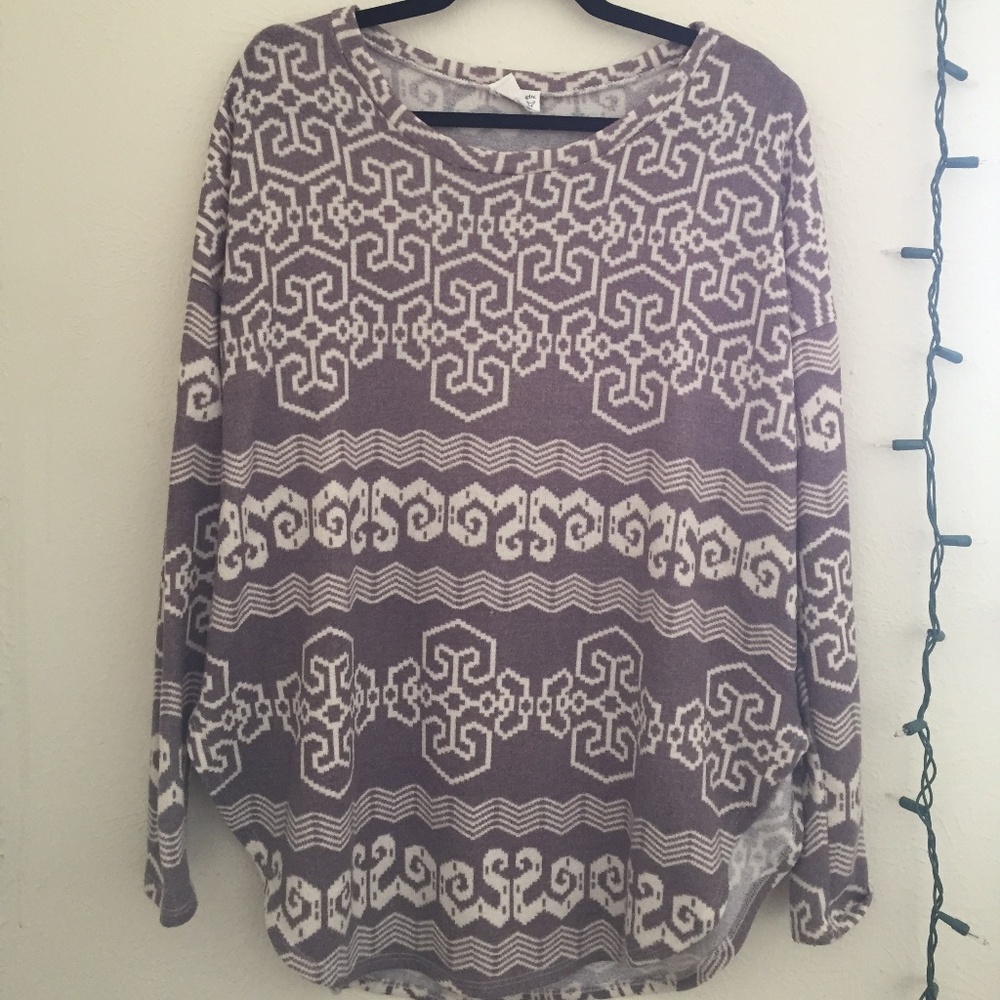 Long Sleeve Printed Tunic
